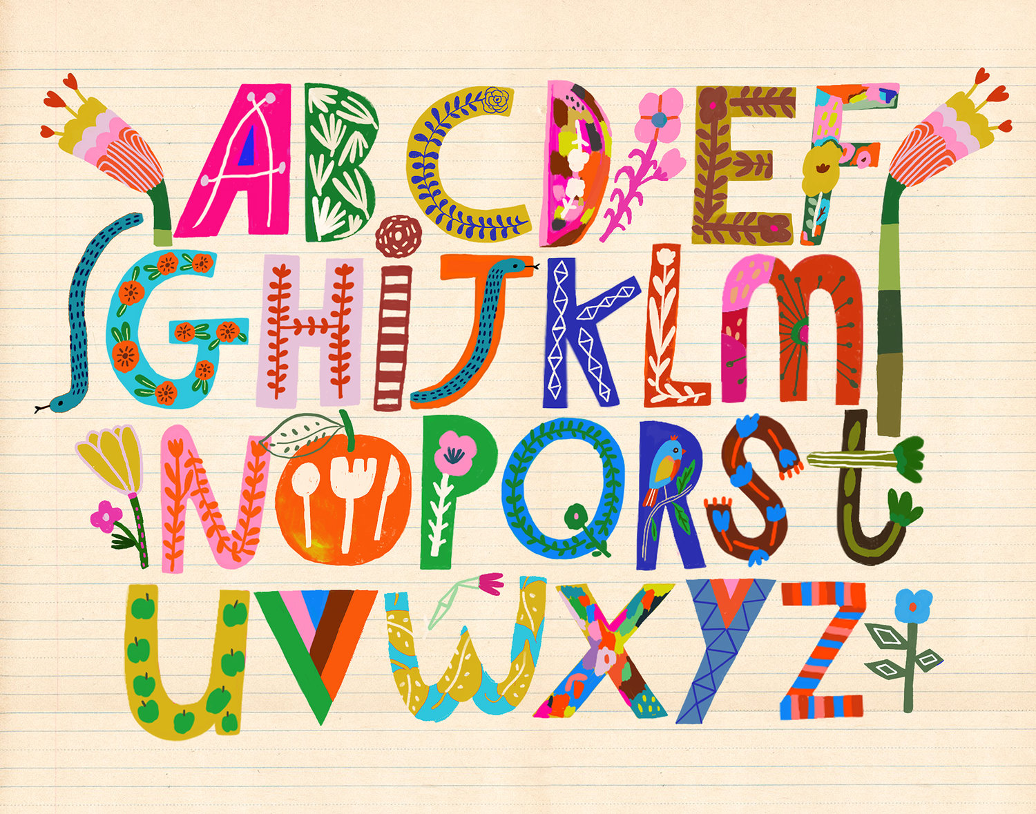Alphabet large Print — Carolyn Gavin